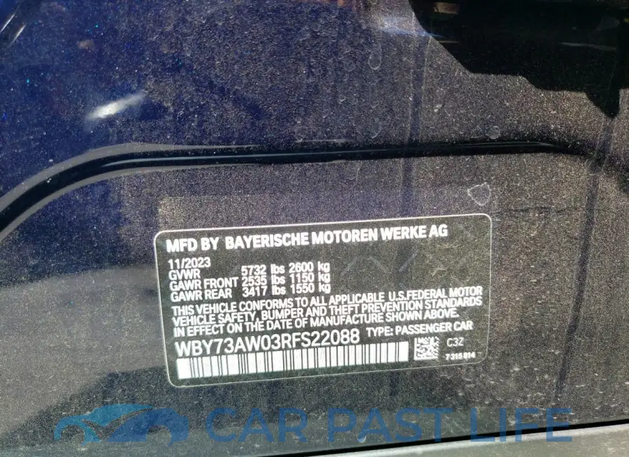 WBY73AW03RFS22088# 12