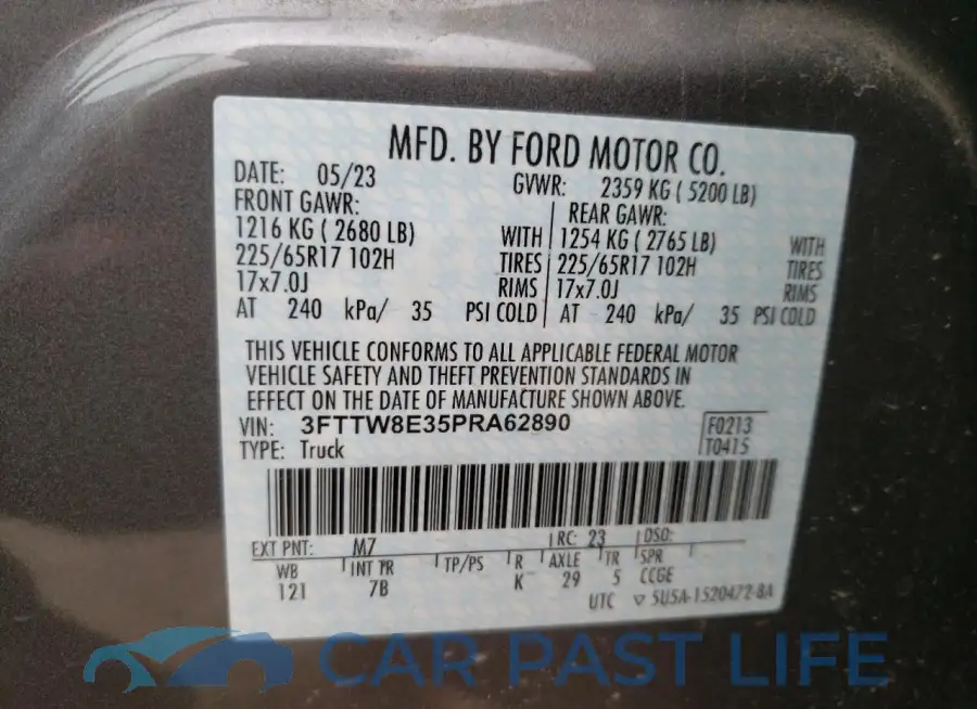 3FTTW8E35PRA62890# 12