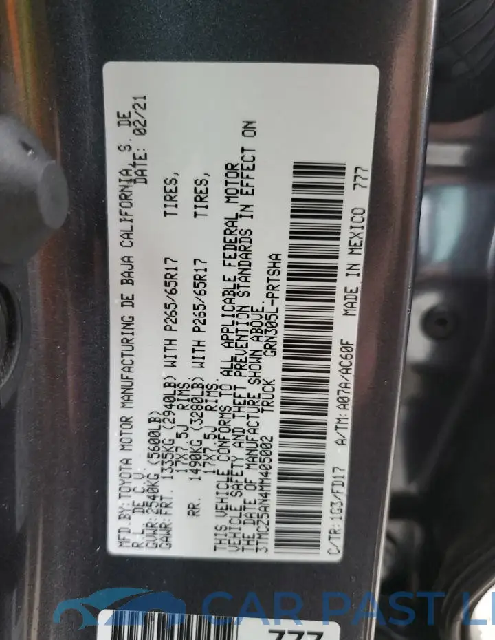 3TMCZ5AN4MM405002# 12