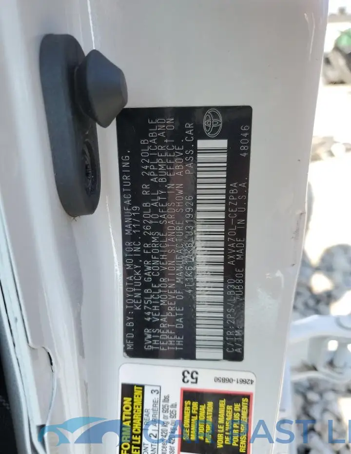 4T1K61AK6LU319926# 13