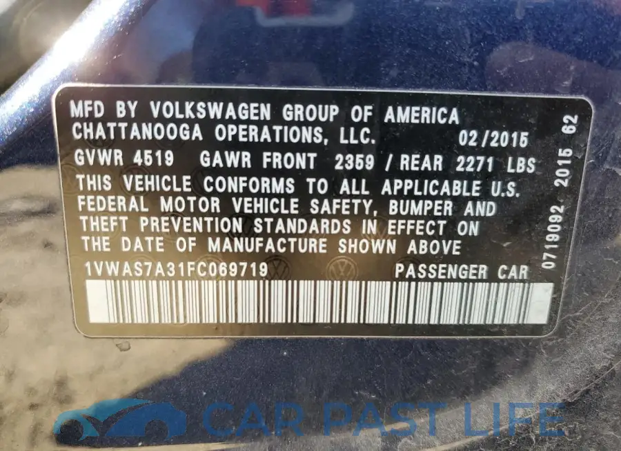 1VWAS7A31FC069719# 13