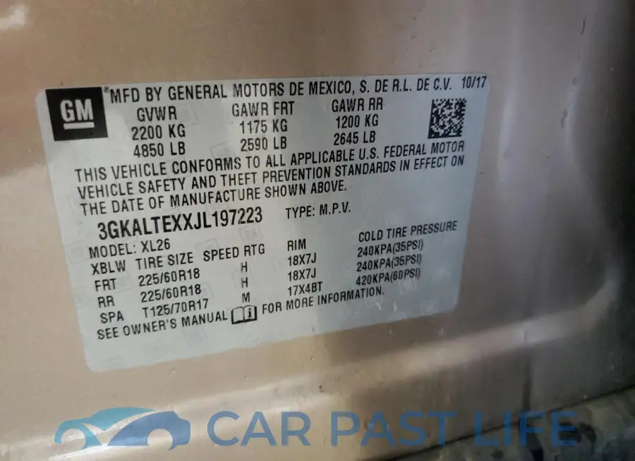 3GKALTEXXJL197223# 13