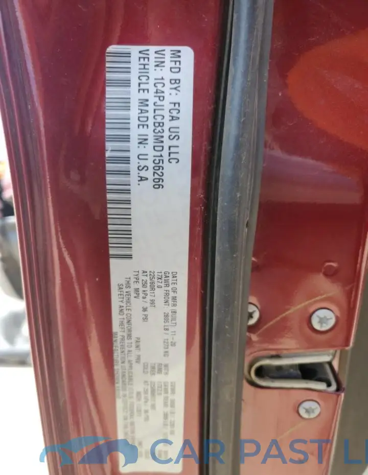 1C4PJLCB3MD156266# 12