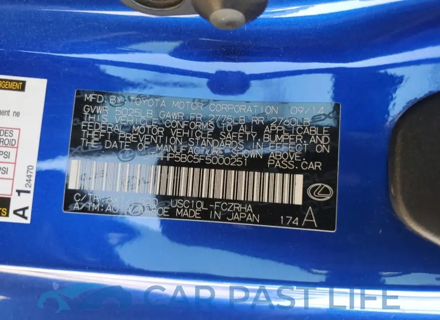 JTHHP5BC5F5000251# 13