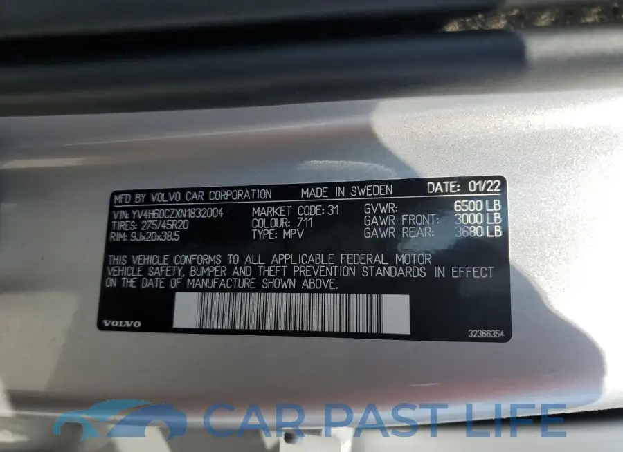 YV4H60CZXN1832004# 13