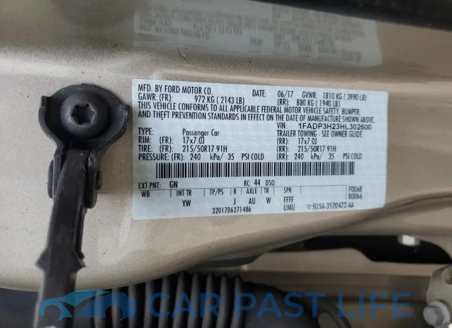 1FADP3H23HL302600# 12