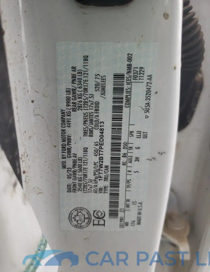1FT7W2BT7PED04813# 12