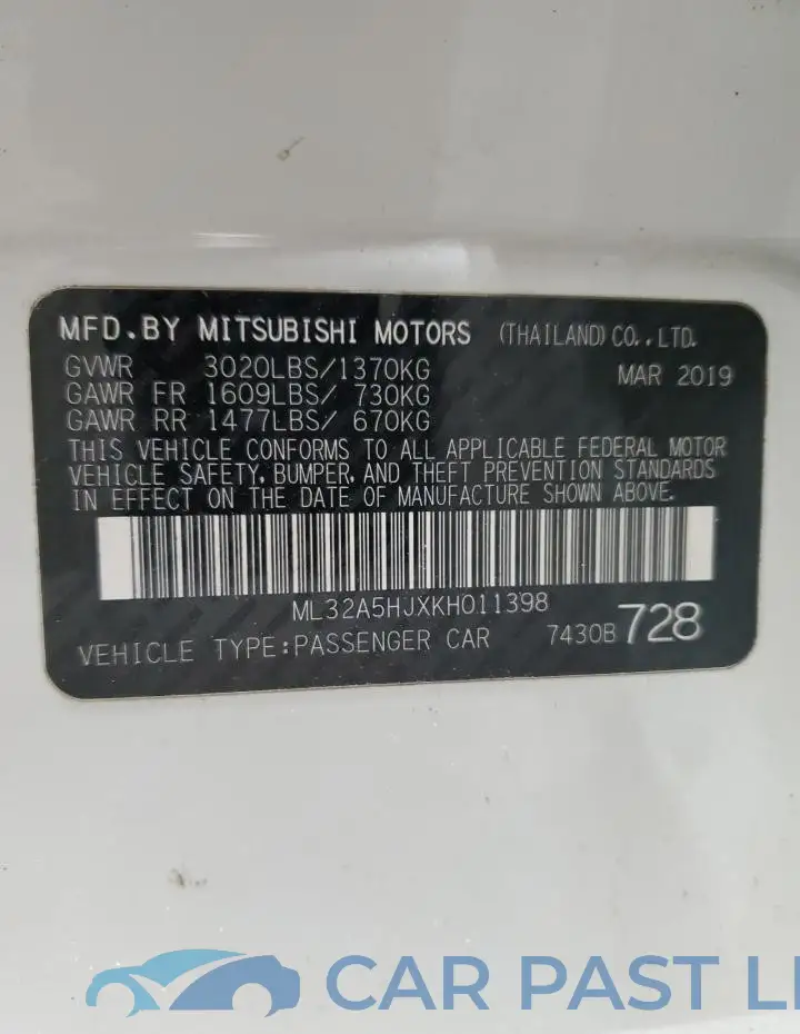 ML32A5HJXKH011398# 12