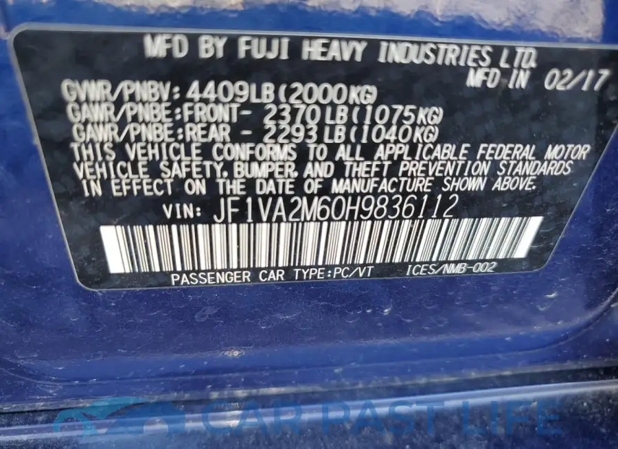 JF1VA2M60H9836112# 12