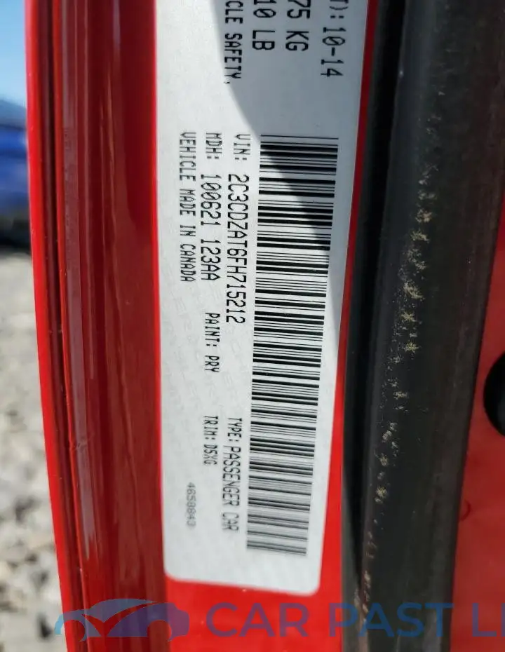 2C3CDZAT6FH715212# 12