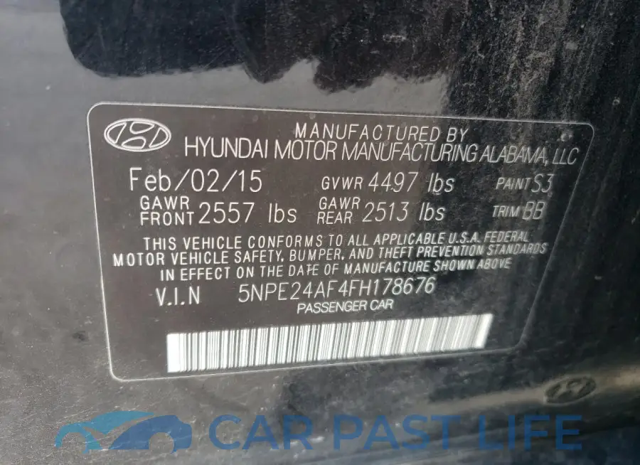 5NPE24AF4FH178676# 12
