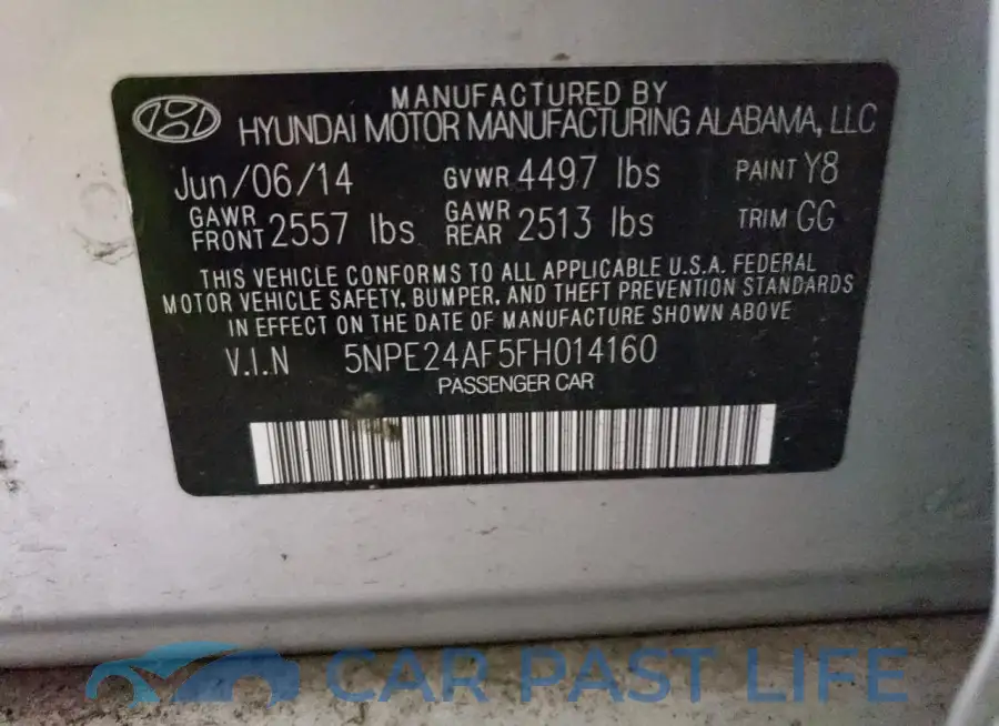 5NPE24AF5FH014160# 12