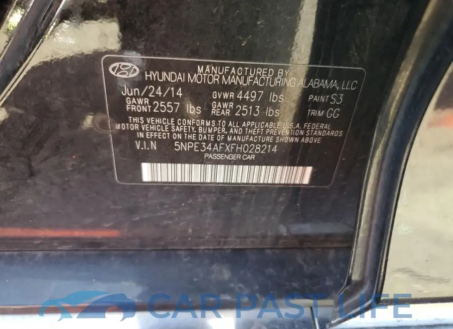 5NPE34AFXFH028214# 12