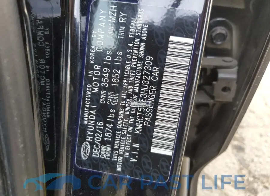 KMHCT5AE3HU327309# 12