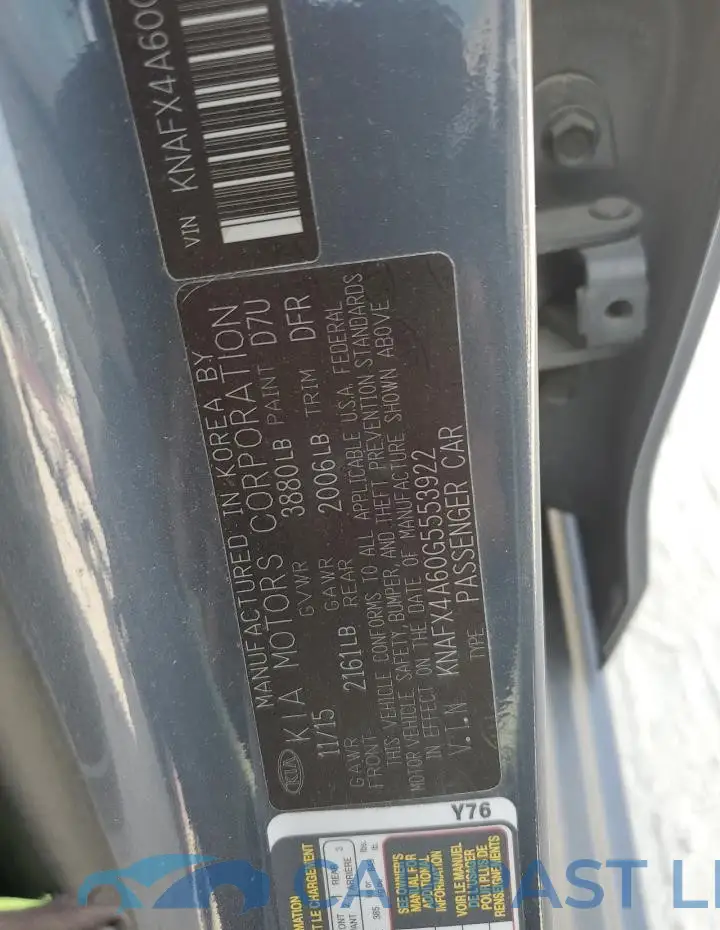 KNAFX4A60G5553922# 12
