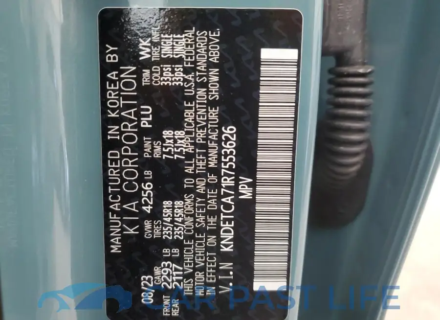 KNDETCA71R7553626# 14