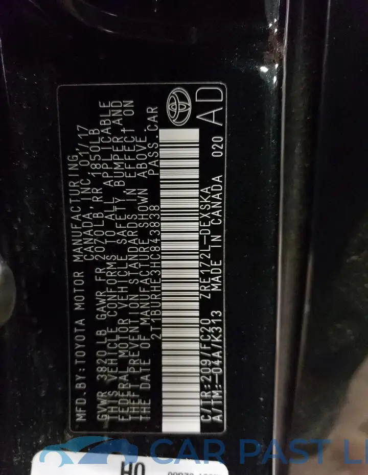 2T1BURHE3HC843838# 12