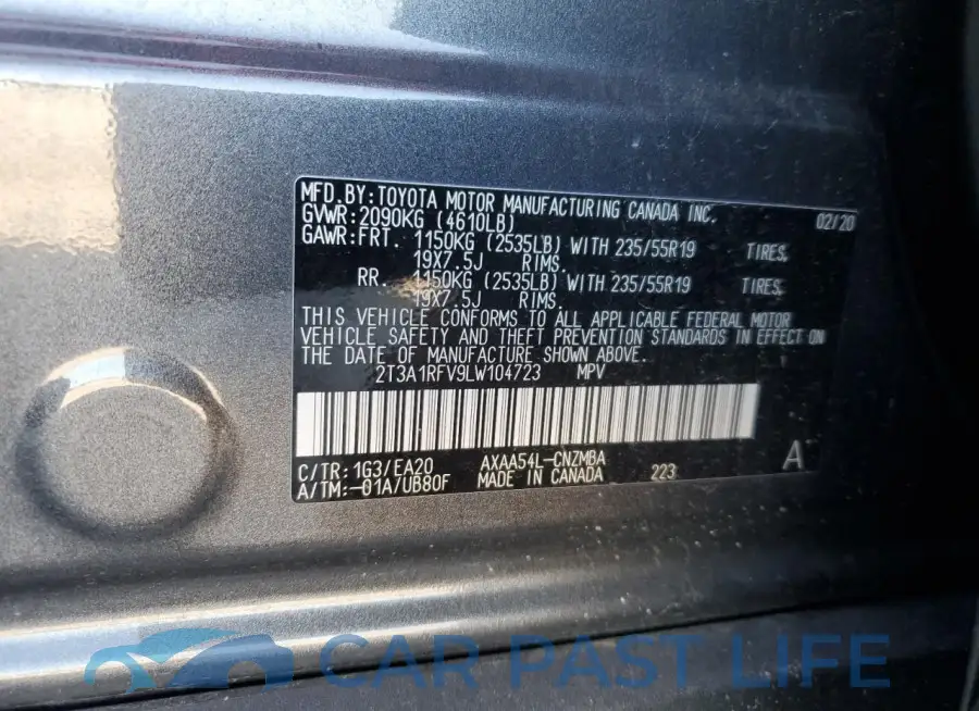 2T3A1RFV9LW104723# 12