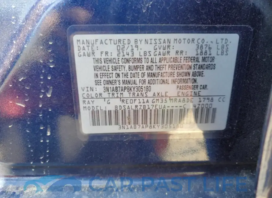 3N1AB7AP8KY305180# 12