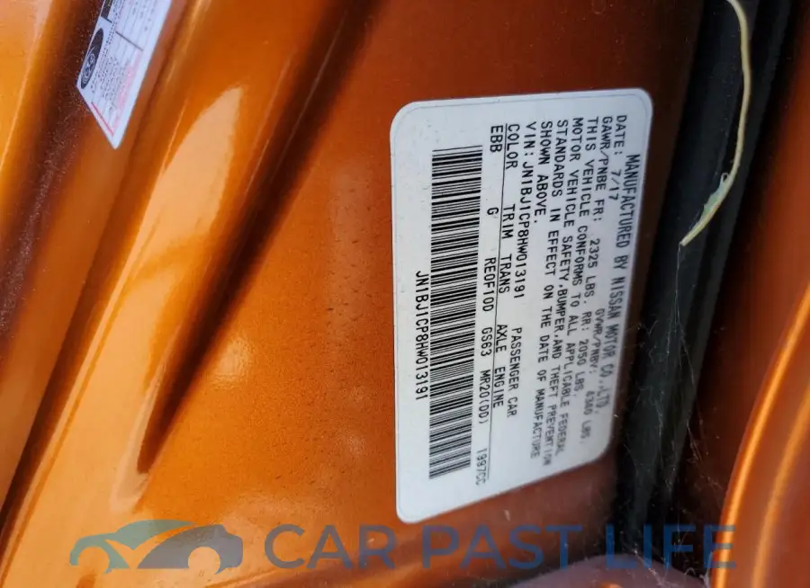 JN1BJ1CP8HW013191# 12