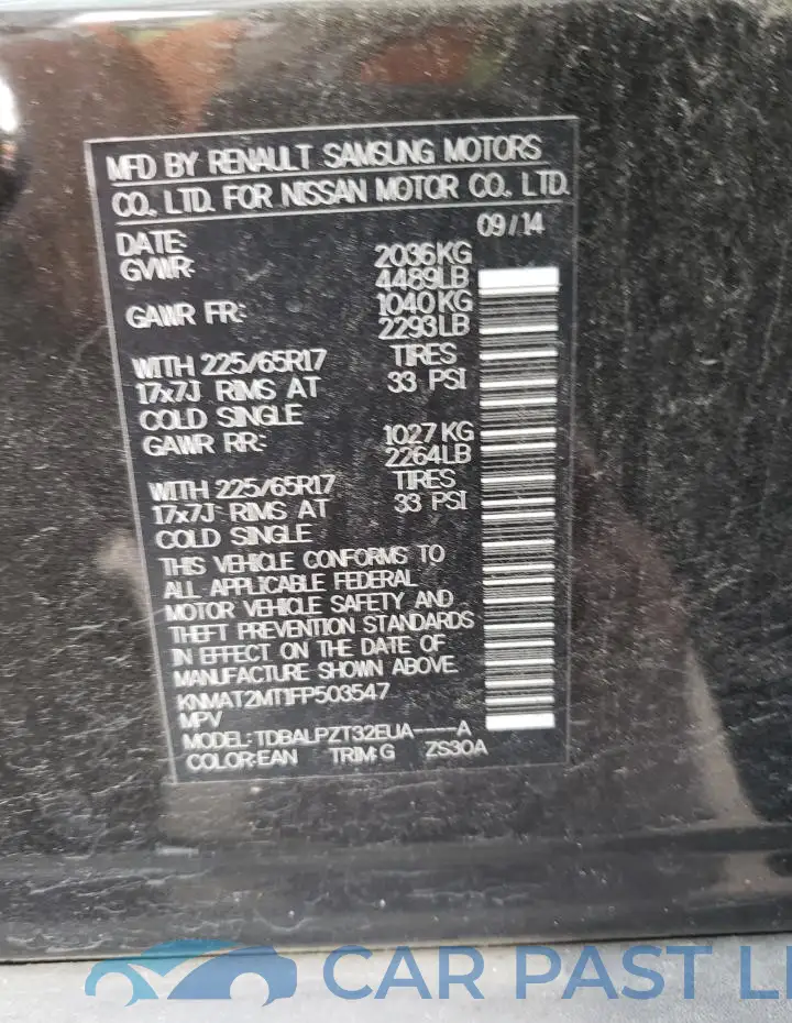 KNMAT2MT1FP503547# 13
