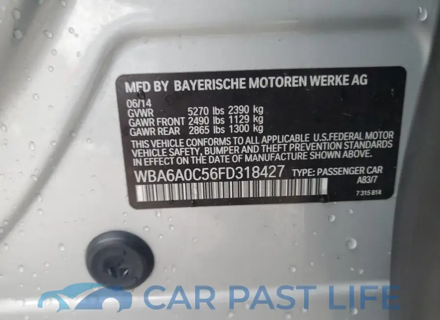 WBA6A0C56FD318427# 12