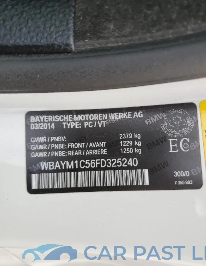 WBAYM1C56FD325240# 13