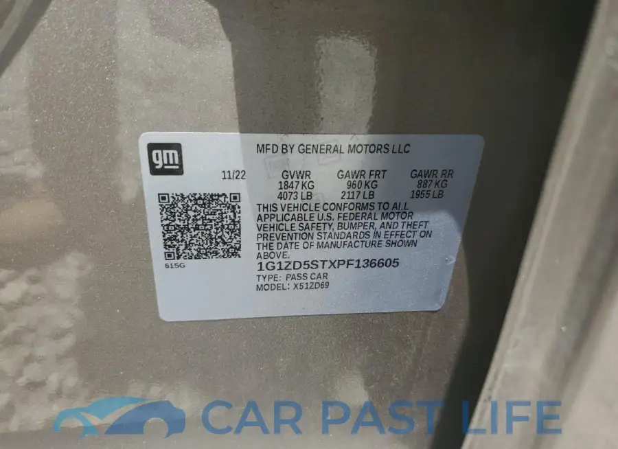1G1ZD5STXPF136605# 12