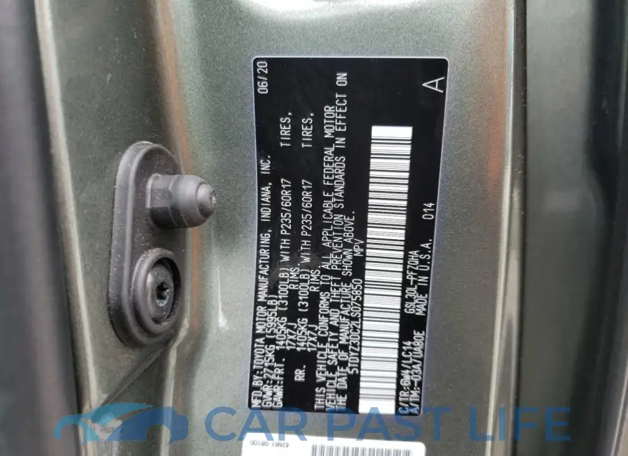 5TDYZ3DC2LS075850# 13