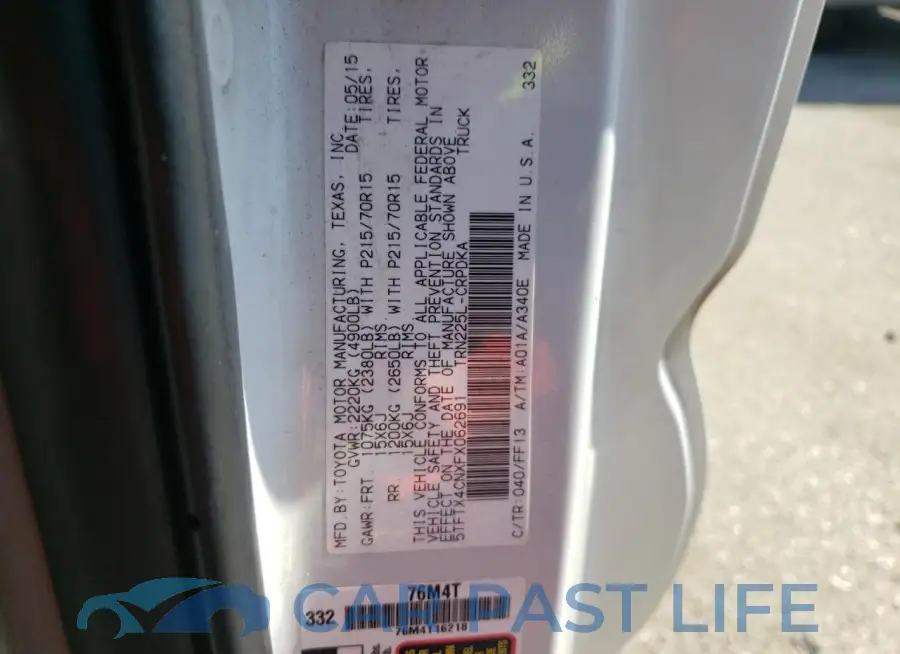 5TFTX4CNXFX062691# 12