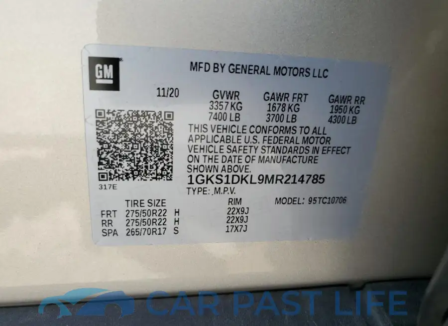 1GKS1DKL9MR214785# 13
