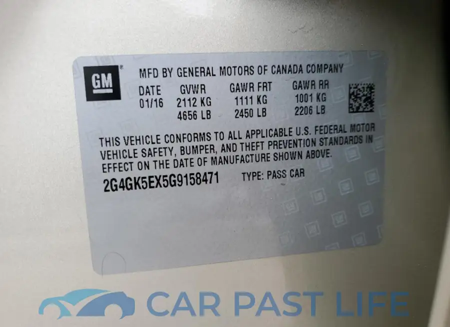 2G4GK5EX5G9158471# 12