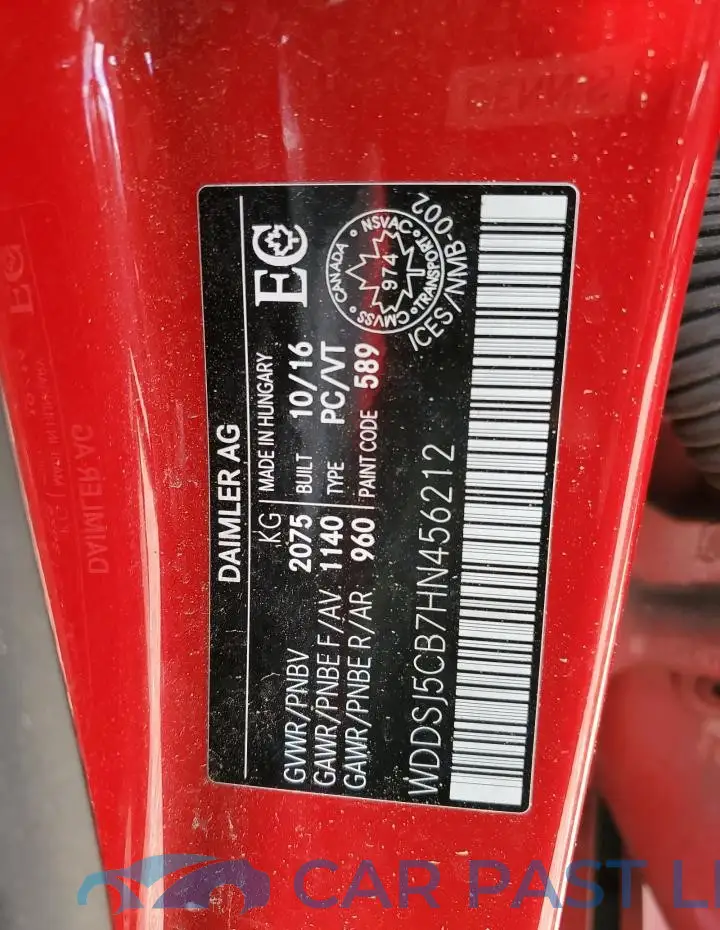 WDDSJ5CB7HN456212# 13