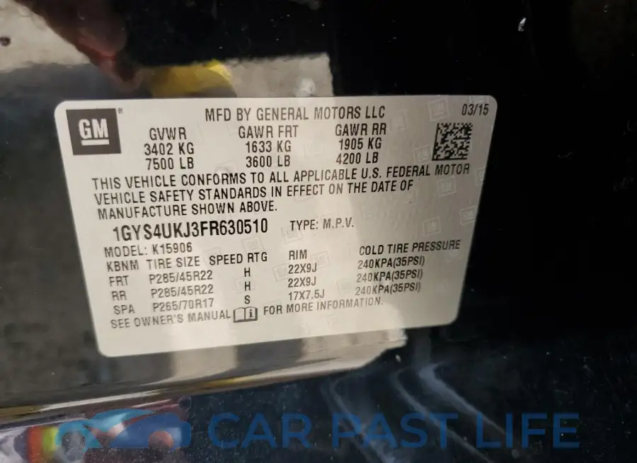 1GYS4UKJ3FR630510# 13