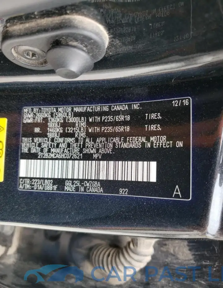2T2BZMCA6HC072621# 13
