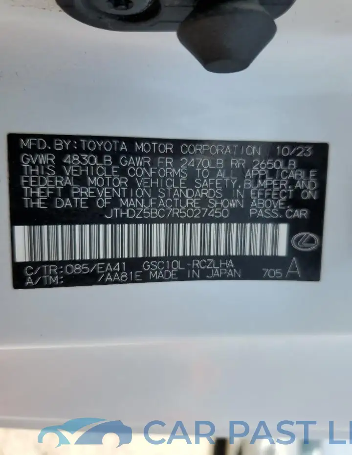 JTHDZ5BC7R5027450# 13