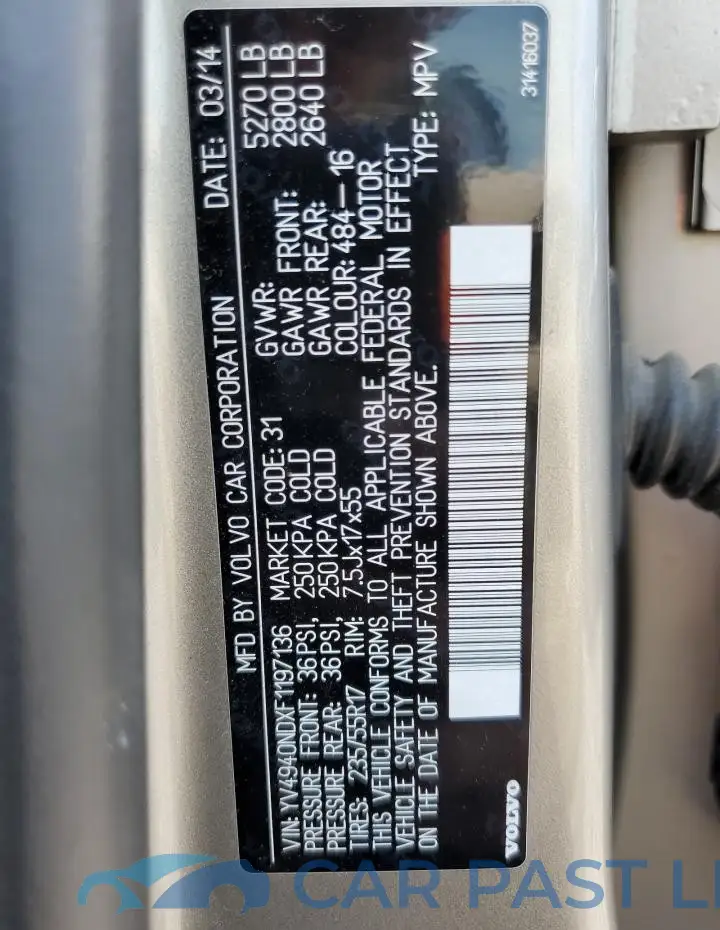 YV4940NDXF1197136# 12