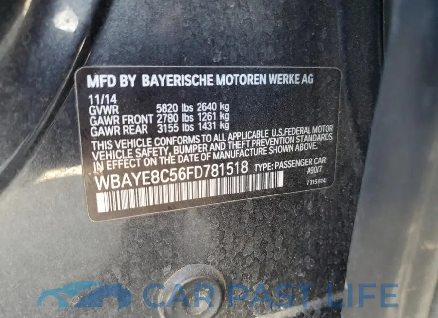 WBAYE8C56FD781518# 13