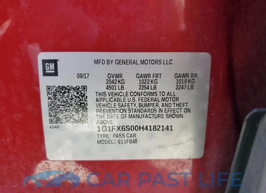 1G1FX6S00H4182141# 13