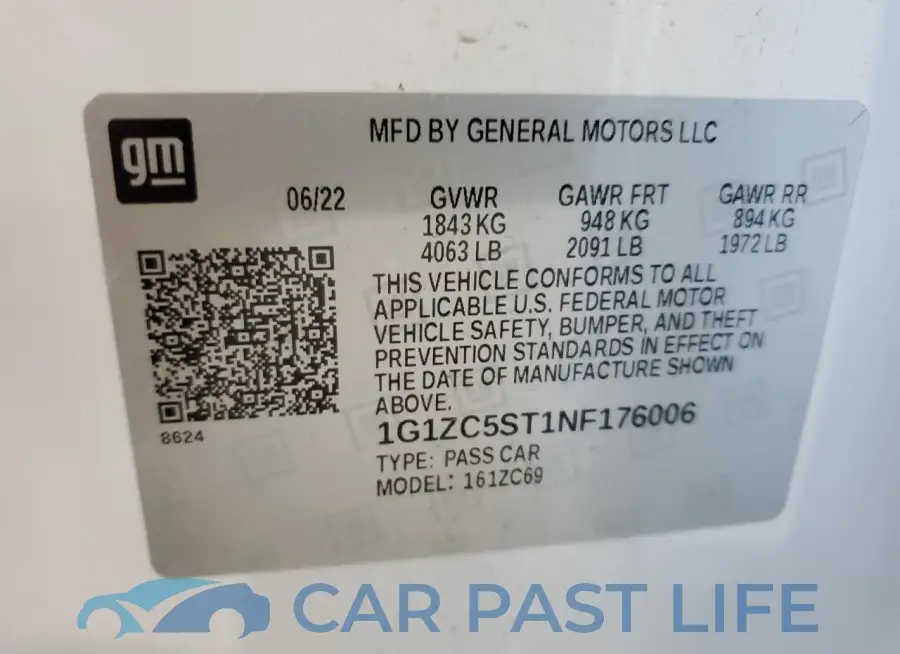 1G1ZC5ST1NF176006# 12