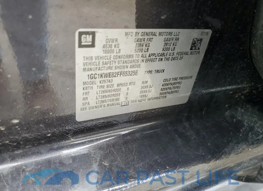 1GC1KWE82FF653256# 12