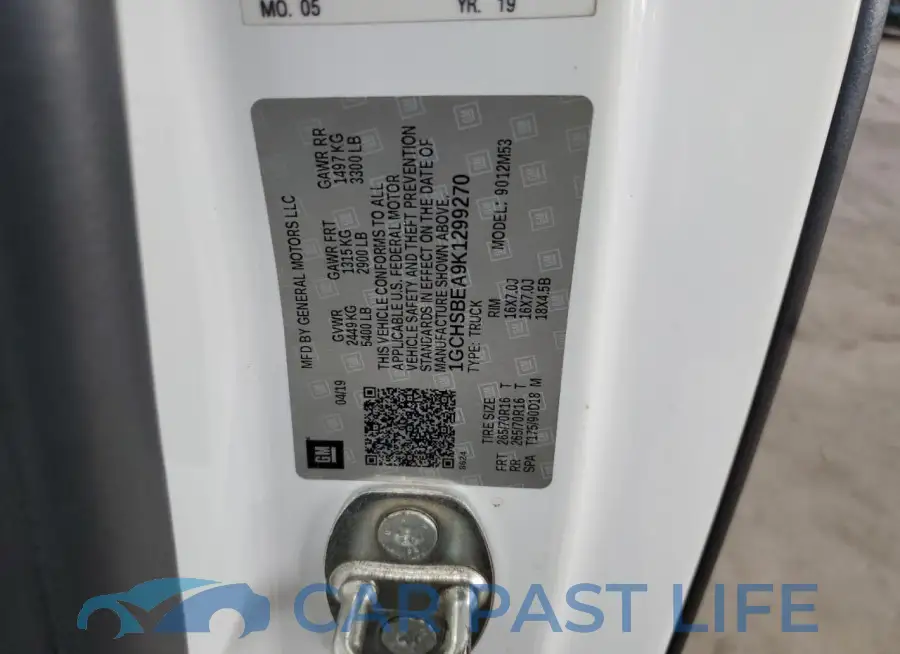1GCHSBEA9K1299270# 12