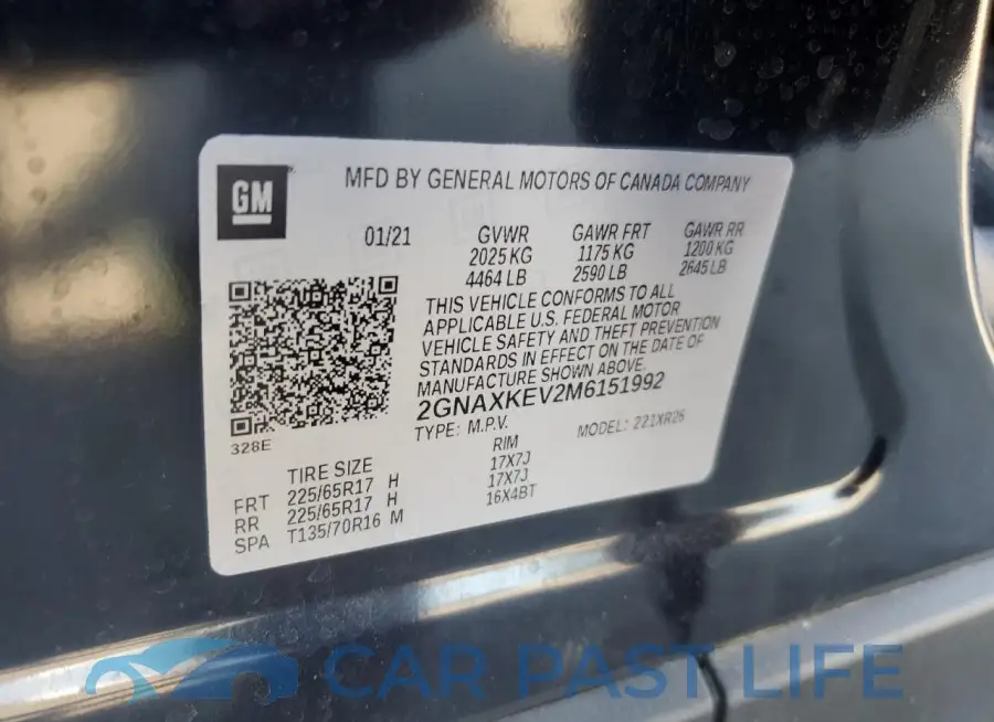 2GNAXKEV2M6151992# 12