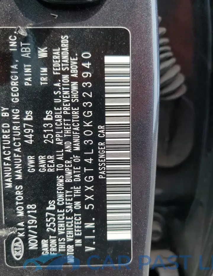 5XXGT4L30KG323940# 13