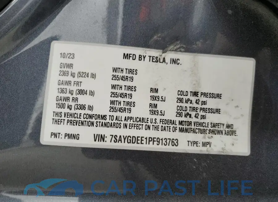 7SAYGDEE1PF913763# 13