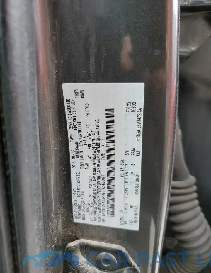 1FTEW1EP4FFC48807# 12