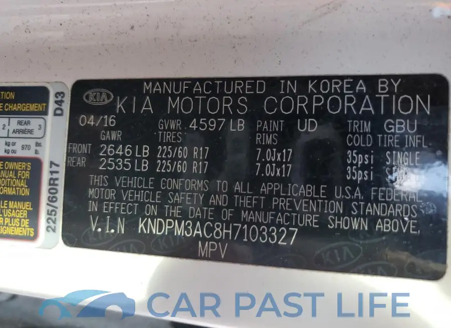 KNDPM3AC8H7103327# 13