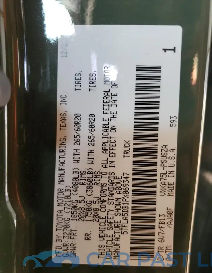 5TFLA5DB1PX069347# 12