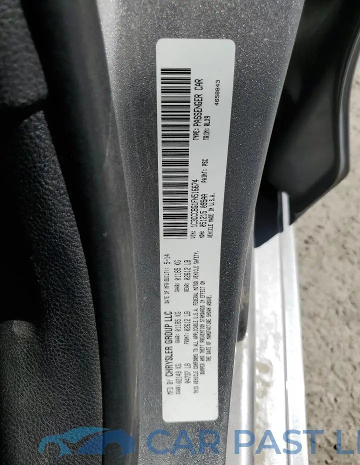 1C3CCCBG1FN516674# 12