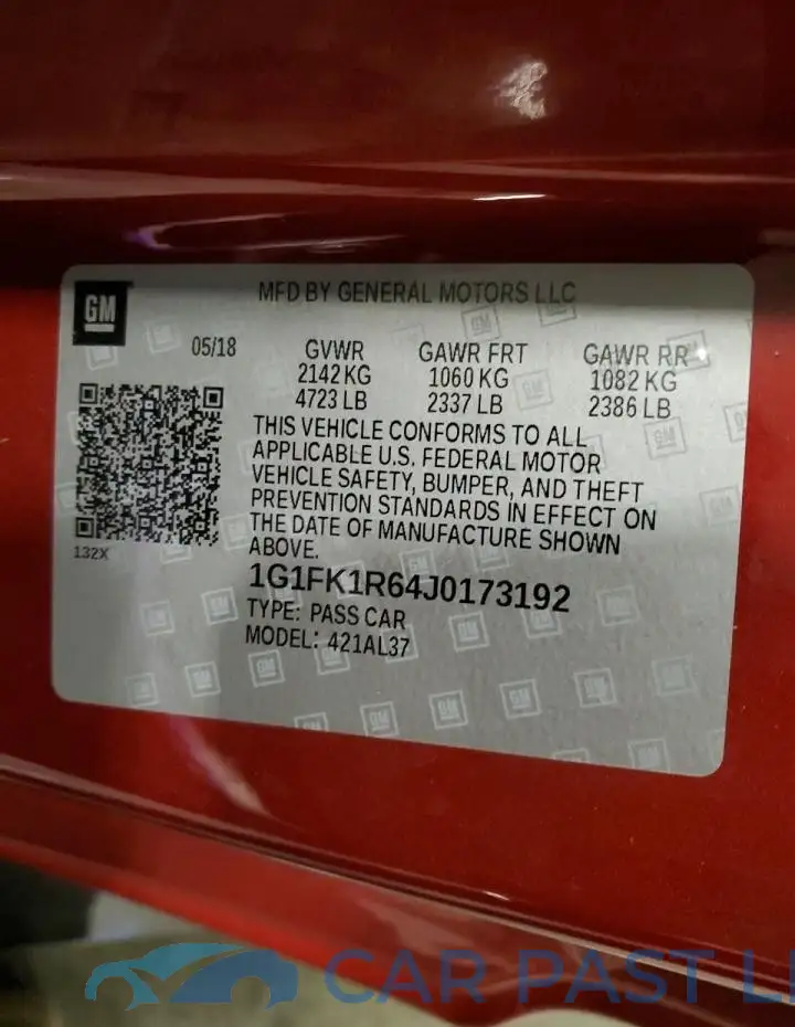 1G1FK1R64J0173192# 12